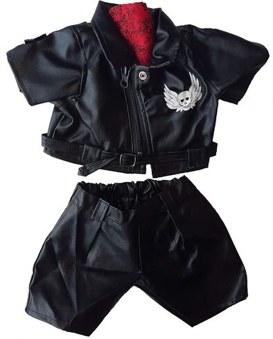 Easy Rider Biker Outfit Teddy Bear Clothes Fits Most 14" - 18" Build-a-bear and Make Your Own Stuffed Animals in Saudi Arabia
