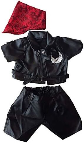Easy Rider Biker Outfit Teddy Bear Clothes Fits Most 14" - 18" Build-a-bear and Make Your Own Stuffed Animals in Saudi Arabia