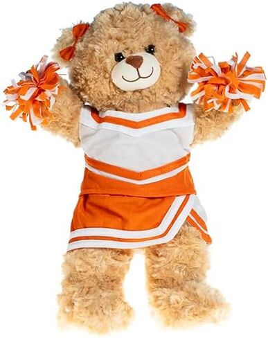 Orange and White Cheerleader Uniform for 6-10 inch Plush Toys, Soft, Comfortable, and Stylish Outfit for Stuffed Animals, Ideal for Play, Display, and Customizing for Every Occasion in Kuwait