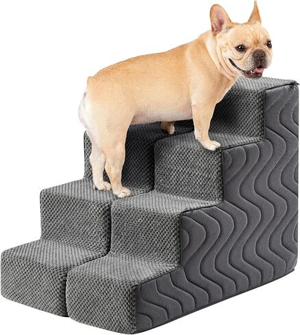 Dog Stairs for Bed, Dog Steps for High Bed, Pet Steps for Small Dogs and Cats, Non-Slip Balanced Pet Ramp Indoor in Saudi Arabia
