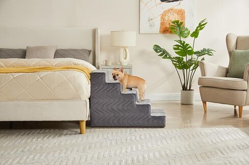 Dog Stairs for Bed, Dog Steps for High Bed, Pet Steps for Small Dogs and Cats, Non-Slip Balanced Pet Ramp Indoor in Saudi Arabia