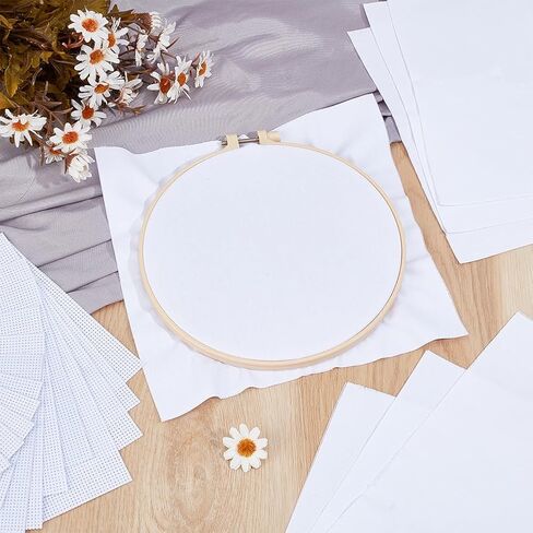 ARRICRAFT 21 PCS 5 SIGESS CLASSION ADLEA CLOTH 14 COUNT ، White Cross Fabric Fabrice Blanks Planks Embroidery for DIY Handmade Sewing Supplies Supplies Supplies in Kuwait