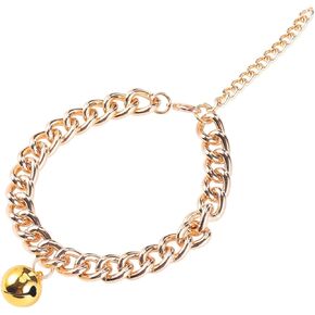 GALPADA Luxury Gold Pet Collar Necklace with Bell Lightweight and Comfortable Decoration Accessory for Small to Medium Dogs and Cats Portable Chic in Saudi Arabia