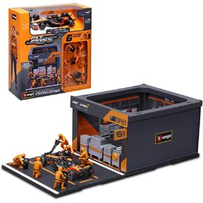 1/43 MCL38#81 نسخة حارة CAR CAR CAR ، نموذج سبيكة Die-Cast مع 6 شخصيات من طاقم الحفرة ، هدية قابلة للتحصيل للبالغين in Kuwait