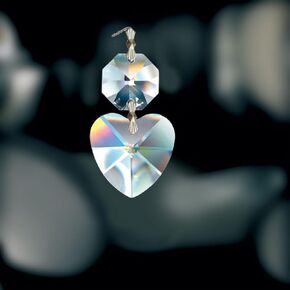 Crystal Accent Octagon with Crystal Heart Chrome in Saudi Arabia