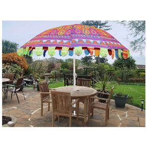 Garden Umbrellas-Garden Parasol Umbrellas, Patio Umbrellas, Handmade Umbrellas, Decorative Umbrellas for Bridal Shower, Outside Umbrella for Garden, Wedding Party Umbrella (Multi Color Peacock) in Kuwait