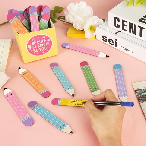Pencil Flip Name Sticks with Strage Carton for Classroom Managment Fun Equity Talking Sticks for Grouping Learning Activies Student Name tags Back to School Supplies in Saudi Arabia