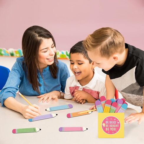Pencil Flip Name Sticks with Strage Carton for Classroom Managment Fun Equity Talking Sticks for Grouping Learning Activies Student Name tags Back to School Supplies in Saudi Arabia