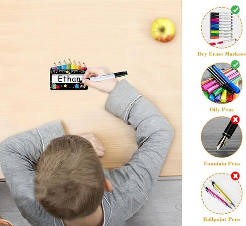 علامات الاسم sicohome لمكاتب الفصول الدراسية - 36pcs لوحة أسماء طلاب ساطعة - علامات الاسم Cubby لرياض الأطفال ما قبل المدرسة ، in Kuwait