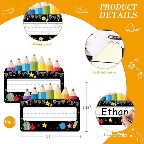 علامات الاسم sicohome لمكاتب الفصول الدراسية - 36pcs لوحة أسماء طلاب ساطعة - علامات الاسم Cubby لرياض الأطفال ما قبل المدرسة ، in Kuwait