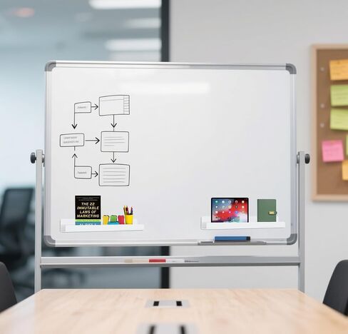 2 Pack White Magnetic Book Shelf for Whiteboard - 17 Inch Reusable Acrylic Magnetic Shelves, Holds 12 lbs, Magnetic Book Display for Classrooms, Kitchen, Kids' Room in Saudi Arabia