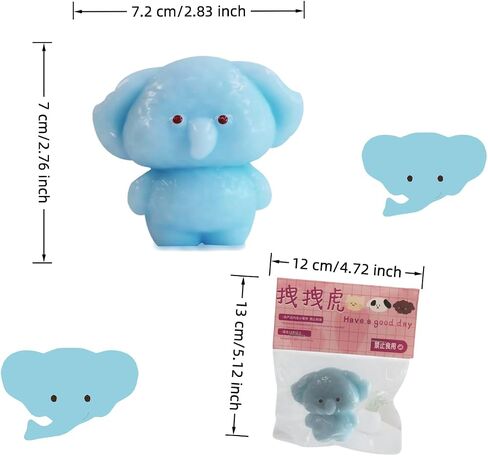 العجل الفيل تململ Squeeze Toy | Taba squishy كرات الإجهاد لطيف | kawaii squishy squize كرات | التمييز بين القلق والإجهاد | ملحق سطح المكتب المثالي (حزمة واحدة) in Kuwait