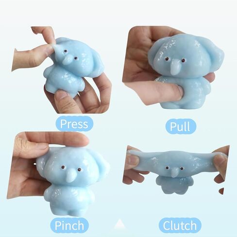 العجل الفيل تململ Squeeze Toy | Taba squishy كرات الإجهاد لطيف | kawaii squishy squize كرات | التمييز بين القلق والإجهاد | ملحق سطح المكتب المثالي (حزمة واحدة) in Kuwait