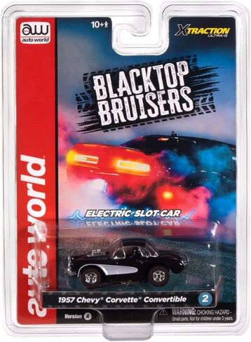 SC417-2BLK Auto World Xtraction 1957 Chevy Corvette (Black) Ho Scale Slot Car in Kuwait