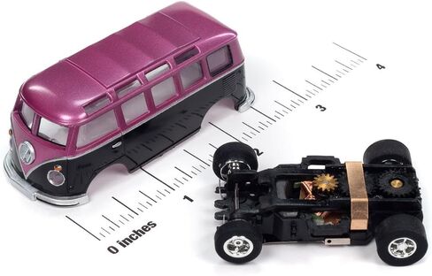 Auto World SC412-2P Xtraction 1965 VW Samba Bus (Black/Purple) HO Scale Slot Car in Saudi Arabia