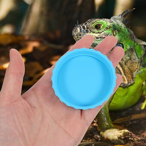 6 PCS Crested Gecko Food and Water Bowl, Reusable Silicone Reptile Feeding Cups for Lizard Anoles Bearded Dragons Tank Terrarium Accessories Supplies for Tortoise, Crab and Small Pet 6 Colors in Saudi Arabia