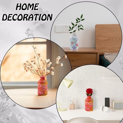 WEBEEDY 2 Sets Ceramic Vase Paint Kit Paint Your Own Porcelain Vases Ceramic Vase to Paint Unpainted White Ceramic Vase for Adults Beginners DIY Paint Craft Kit for Fun Home Acticity in Saudi Arabia