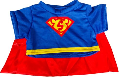 Super Bear Tee with Cape Teddy Bear Clothes Fits Most 14"-18" Build-a-Bear and Make Your Own Stuffed Animals in Saudi Arabia