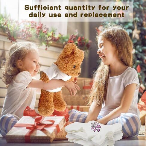 30 Pcs White Teddy Bear Clothes Blank Stuffed Animal Shirt Hoodie Sublimation Bear Clothing for 14-18 Inch Stuffed Bears Dolls DIY (Color Style 1) in Saudi Arabia