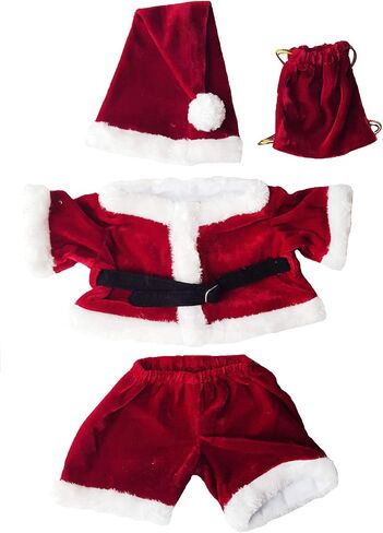 Santa Costume Outfit Teddy Bear Clothes Fit 14" - 18" Build-a-bear, Vermont Teddy Bears, and Make Your Own Stuffed Animals in Saudi Arabia