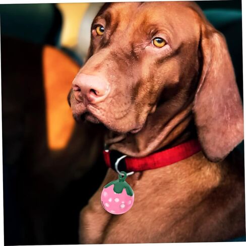 Sosoport 10Pcs Strawberry Shaped Pet Bells DIY Craft Pendants for Dog Cat Collars Cute Hanging Decoration Accessories in Saudi Arabia