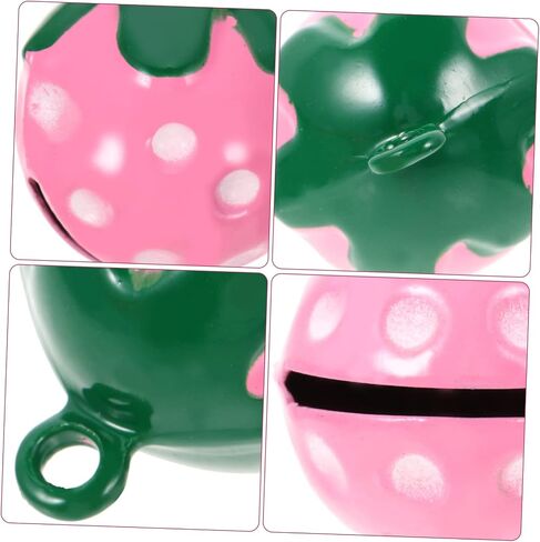 Sosoport 10Pcs Strawberry Shaped Pet Bells DIY Craft Pendants for Dog Cat Collars Cute Hanging Decoration Accessories in Saudi Arabia