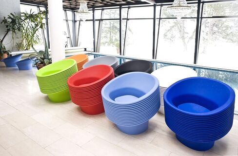 OFFI Teenager Molded Stacking Chair Co., Color = Black in Saudi Arabia