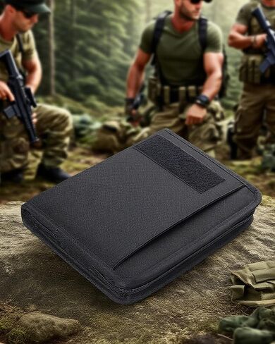 Geedud Padfolio Ring Binder مع 80 ورقة 160 صفحة من ورق الورق فضفاضة ، غلاف دفتر الملاحظات المقاوم للعوامل الجوية ، دفتر ملاحظات تكتيكي مع سحاب للمجلدات ، البطاقات القابلة لإعادة الملء 6 حلقات (أسود ، A5،7.3 "× 10.1") in Kuwait