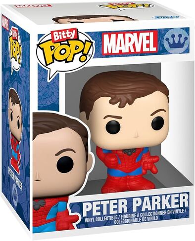 Funko Pop! Bitty: Spider-Man - Spider-Man, Green Goblin, J Jonah Jameson, and Mystery Chase Figure - 0.9 Inch (2.2 Cm) - Marvel Comics Collectable - Stackable Display Shelf Included - Gift Idea in Saudi Arabia