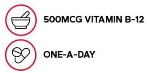 GNC Vitamin B-12 500mcg, 100 Tablets, Supports Energy Production in Saudi Arabia