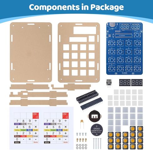 MiOYOOW 6-Digit DIY Calculator Kit, USB/Battery Powered Calculator Soldering Practice Kit with Resistance Value Measurement, Practical Electronics Projects for School Learning and Home Office Use in Saudi Arabia