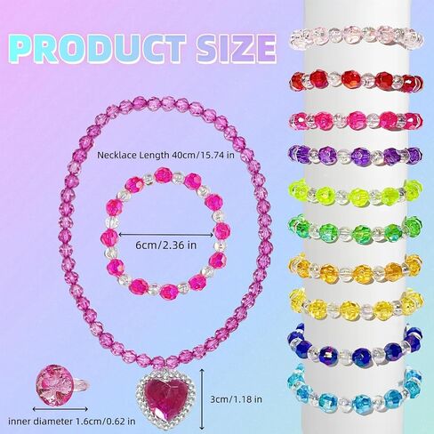 20 Pcs Princess Party Favors, Kids Princess Beaded Bracelets for Girls, Costume Jewelry Set, Friendship Bracelets, Goodie Bag Stuffers, Birthday Party Gift, Girls Bracelets Ages 5-7 8-10 in Saudi Arabia