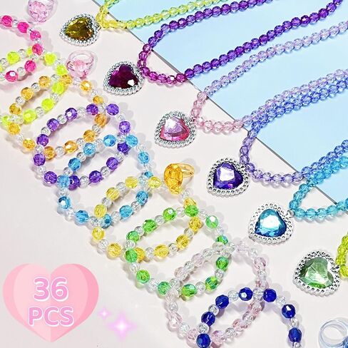 20 Pcs Princess Party Favors, Kids Princess Beaded Bracelets for Girls, Costume Jewelry Set, Friendship Bracelets, Goodie Bag Stuffers, Birthday Party Gift, Girls Bracelets Ages 5-7 8-10 in Saudi Arabia