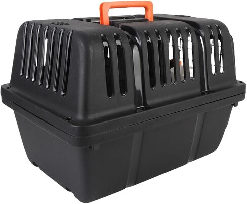 ASHATA Dog Kennel, Portable Dog Carriers and Crates for, Cat, Plastic Pet Crate, Ventilation Large Space for Outdoors Trip, 12.2 X 18.11 X 12.09in (Black) in Saudi Arabia