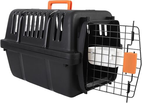 ASHATA Dog Kennel, Portable Dog Carriers and Crates for, Cat, Plastic Pet Crate, Ventilation Large Space for Outdoors Trip, 12.2 X 18.11 X 12.09in (Black) in Saudi Arabia