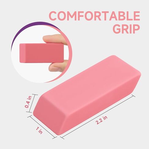 72 Pack Pink Erasers Bulk, Large Pencil Erasers for School, Classroom, Teacher, Homeschool, and Office Supplies in Kuwait