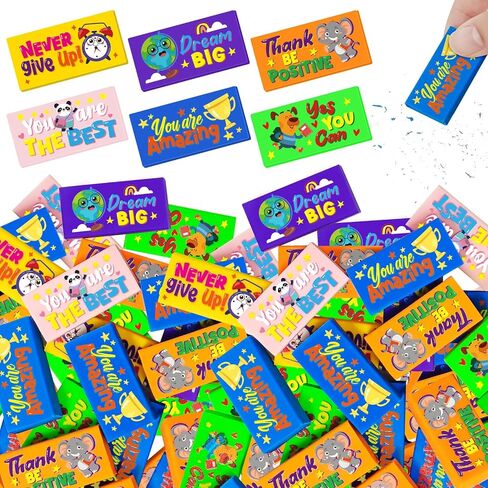 Cinrobiye 100 PCS Bible Verses Pencil Erasers Bulk Inspirational Scripture Eraser Christian Religious Favor Goody Bag Filler Gifts for Students Classroom Office Teacher Prizes Reward School Supplies in Saudi Arabia
