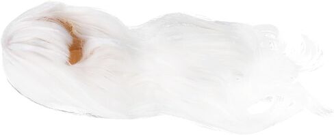 Focket Cotton Doll Wig, Long Curly High Temperature Silk Hair Replacement Stylish Trendy Soft Plush Wig with Comfortable Fit for 35-39cm Head Circumference (White) in Saudi Arabia