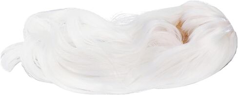 Focket Cotton Doll Wig, Long Curly High Temperature Silk Hair Replacement Stylish Trendy Soft Plush Wig with Comfortable Fit for 35-39cm Head Circumference (White) in Saudi Arabia