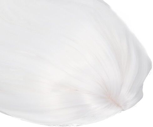 Focket Cotton Doll Wig, Long Curly High Temperature Silk Hair Replacement Stylish Trendy Soft Plush Wig with Comfortable Fit for 35-39cm Head Circumference (White) in Saudi Arabia