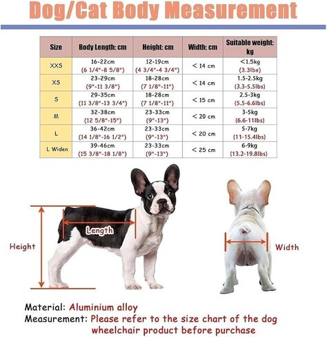 Dog Wheelchair Disabled/paralyzed Cat Wheelchair for Elderly, XXS/Xs/S Kittens Arthritis Mobility Aids Support, Weak Leg Brace Walk Car, Dog Assist Vehicle Device in Saudi Arabia