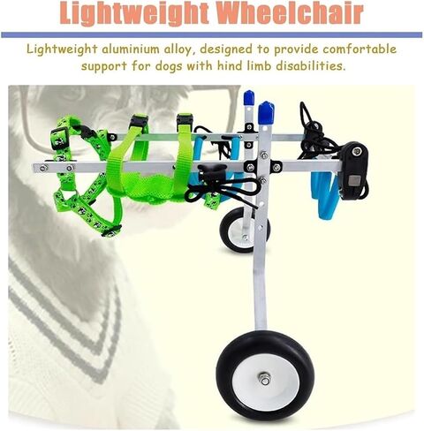 Dog Wheelchair Dog/Cat Wheelchair for Back Legs, XXS/Xs/Small Pet Mobility Aids for Paralyzed, Disabled, Rehabilitation Doggy Leg Support with Fittings in Saudi Arabia
