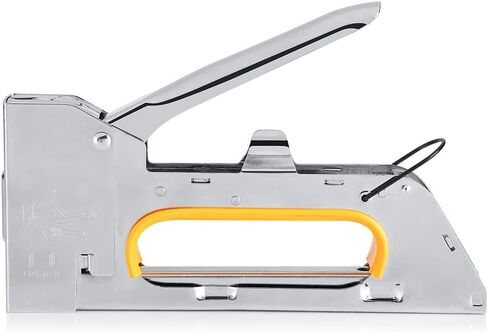 Ymiko Staple Gun, Stainless Steel Construction Manual Staple Gun Furniture Nail Gun Heavy Duty Stapler Stapler to Hold 1008F Staples for Wood Crafts Carpentry Decoration DIY in Saudi Arabia
