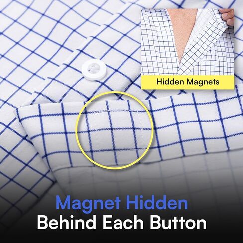 Joe & Bella Men’s Adaptive Tailored Fit Long-Sleeve Magnetic Button-Down Shirt in Saudi Arabia