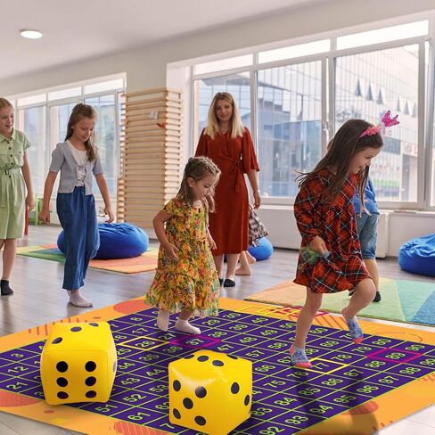 Hundred Activity Mat Math Rug Hundreds Chart Set 1-100 Counting Rug for Home Classroom, 4x4 ft Non-Slip Educational Activity Mat with Dice Frames, Large Math Learning Tool for All Ages in Saudi Arabia