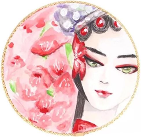 Uonlytech Blank Painting Fan DIY Handmade Art Fan for Wooden Handle for Embroidery Drawing Craft Projects Encourages Creativity Motor Skills Development in Saudi Arabia