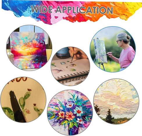 Artibetter 6Pcs Multi Function Fan Paint Brush for Daily Painting Portable Flat Design for Watercolor and Craft Projects Safe and Easy to Clean for Teens and Adults in Saudi Arabia
