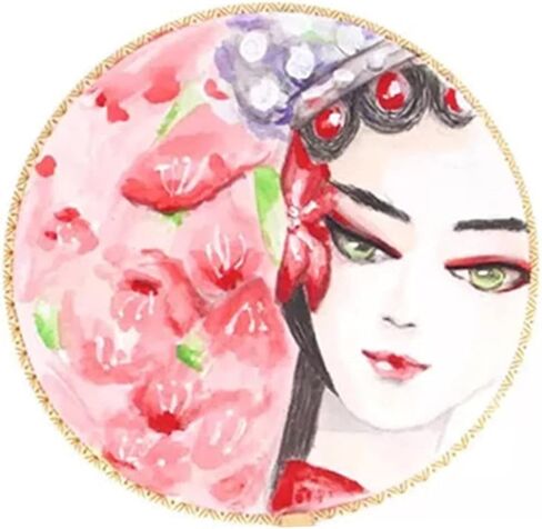 LIFKOME Blank DIY Painting Fan for Boys and Girls Handmade Silk Hand Fan Wooden Handle for Embroidery and Arts Crafts for Parties and Festivals in Saudi Arabia