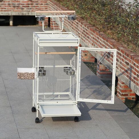 2pcs Bird Cage Food Feeder: Clear Thick Semicircle Seed Water Trough Cups - Small Animal Dish Container Box for Birds Pigeon Chicken, Transparent Cage Accessories, 4X3.2X2in in Saudi Arabia