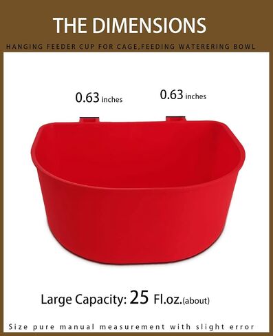 5 Pack Cage Cups Chicken Birds Feeder Water Bowl 25 OZ Rabbit Feeding Watering Dish for Travel Carrier Cat Puppy Food Dispenser Hanging Wire Cages Treats Box Seed Drinking Coop Cup Birdbath in Saudi Arabia